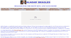 Desktop Screenshot of aladarbeagles.com