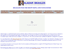 Tablet Screenshot of aladarbeagles.com